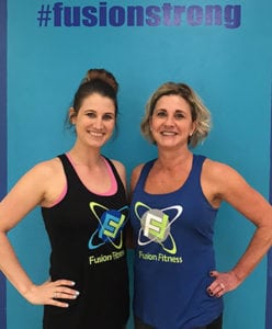 Theresa and her daughter Abby at Fusion Fitness